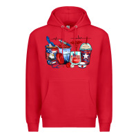 Red American nurse coffee cups Premium Hoodie - Zillion Design Studio