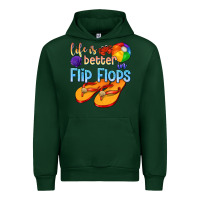 Forest Green life is better in flip flops Urban Hoodie - texasbilliewilder
