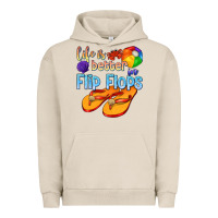 Pigment French Oak life is better in flip flops Urban Hoodie - texasbilliewilder
