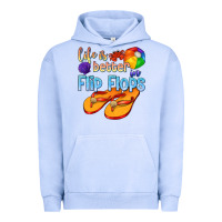 Pigment Grape Ice life is better in flip flops Urban Hoodie - texasbilliewilder