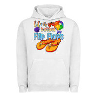 Pigment Lunar Rock life is better in flip flops Urban Hoodie - texasbilliewilder