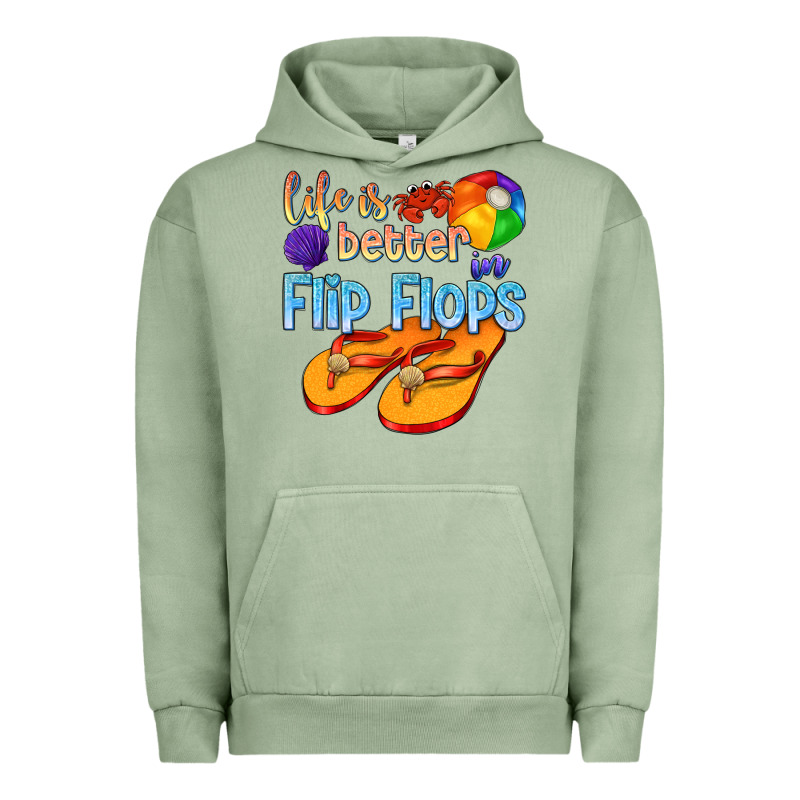 Life Is Better In Flip Flops Urban Hoodie by texasbilliewilder | Teevron