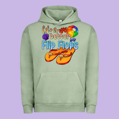 Life Is Better In Flip Flops Urban Hoodie Designed By Texasbilliewilder