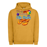 Pigment Peanut Butter life is better in flip flops Urban Hoodie - texasbilliewilder