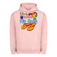 Pigment Salmon life is better in flip flops Urban Hoodie - texasbilliewilder