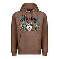 Chestnut husky mom western Premium Hoodie - RanaPortraitStore