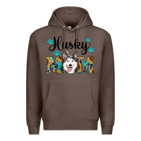 Coffee husky mom western Premium Hoodie - RanaPortraitStore