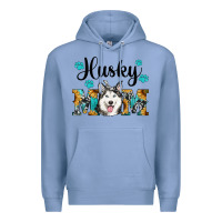 Colony Blue husky mom western Premium Hoodie - RanaPortraitStore