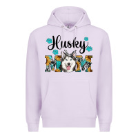 Lilac husky mom western Premium Hoodie - RanaPortraitStore
