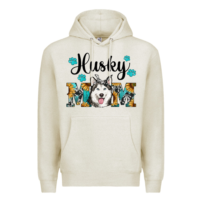Husky Mom Western Premium Hoodie by RanaPortraitStore | Teevron