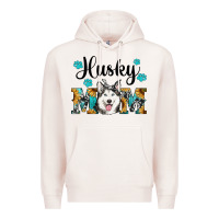 Pale Pink husky mom western Premium Hoodie - RanaPortraitStore