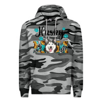 Slate Camo husky mom western Premium Hoodie - RanaPortraitStore