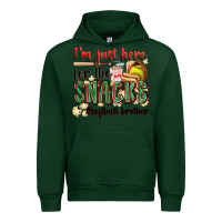 Forest Green i'm just here for the snacks #softball brother Urban Hoodie - Zillion Design Studio