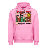 Fuchsia Pink i'm just here for the snacks #softball brother Urban Hoodie - Zillion Design Studio