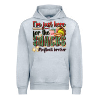 Heather Grey i'm just here for the snacks #softball brother Urban Hoodie - Zillion Design Studio