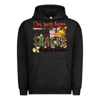 Pigment Black i'm just here for the snacks #softball brother Urban Hoodie - Zillion Design Studio
