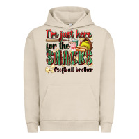 Pigment French Oak i'm just here for the snacks #softball brother Urban Hoodie - Zillion Design Studio