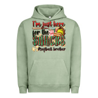 Pigment Oil Green i'm just here for the snacks #softball brother Urban Hoodie - Zillion Design Studio