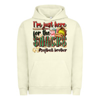 Pigment Pistachio i'm just here for the snacks #softball brother Urban Hoodie - Zillion Design Studio