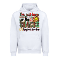 White i'm just here for the snacks #softball brother Urban Hoodie - Zillion Design Studio