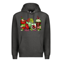 Charcoal Heather wine coffee cups Premium Hoodie - Zillion Design Studio