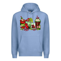 Colony Blue wine coffee cups Premium Hoodie - Zillion Design Studio