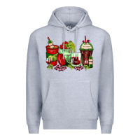 Heather Grey wine coffee cups Premium Hoodie - Zillion Design Studio