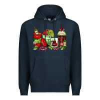 Navy wine coffee cups Premium Hoodie - Zillion Design Studio