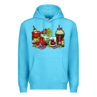 Ocean Blue wine coffee cups Premium Hoodie - Zillion Design Studio