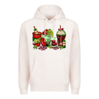 Pale Pink wine coffee cups Premium Hoodie - Zillion Design Studio