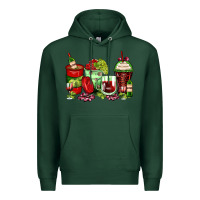 Sports Green wine coffee cups Premium Hoodie - Zillion Design Studio