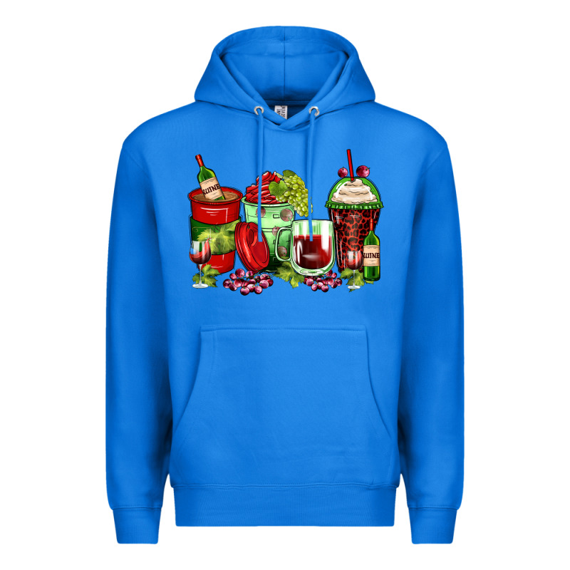 Wine Coffee Cups Premium Hoodie by Zillion Design Studio | Teevron