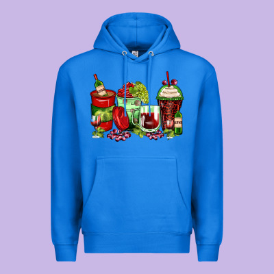 Wine Coffee Cups Premium Hoodie Designed By Zillion Design Studio