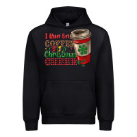Black i run on coffee and christmas cheer Urban Hoodie - RanaPortraitStore