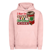 Pigment Salmon i run on coffee and christmas cheer Urban Hoodie - RanaPortraitStore