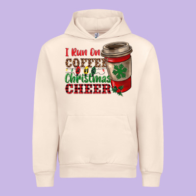 I Run On Coffee And Christmas Cheer Urban Hoodie Designed By Ranaportraitstore