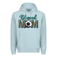 Blue Mist western blessed mom with soccer Premium Hoodie - texasbilliewilder