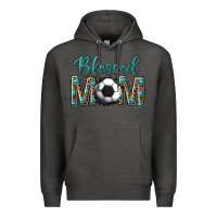 Charcoal Heather western blessed mom with soccer Premium Hoodie - texasbilliewilder