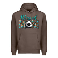 Coffee western blessed mom with soccer Premium Hoodie - texasbilliewilder