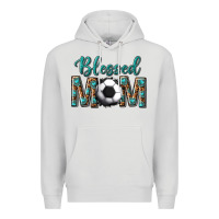 Dove Grey western blessed mom with soccer Premium Hoodie - texasbilliewilder