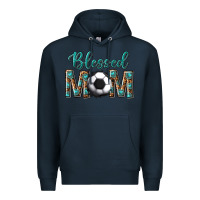 Navy western blessed mom with soccer Premium Hoodie - texasbilliewilder