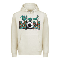 Oatmeal Heather western blessed mom with soccer Premium Hoodie - texasbilliewilder