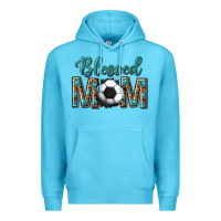 Ocean Blue western blessed mom with soccer Premium Hoodie - texasbilliewilder