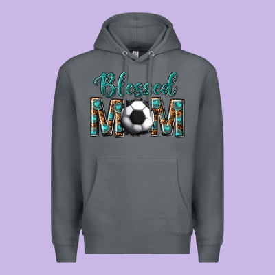 Western Blessed Mom With Soccer Premium Hoodie Designed By Texasbilliewilder