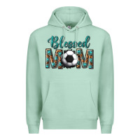 Seafoam western blessed mom with soccer Premium Hoodie - texasbilliewilder
