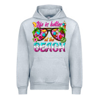 Heather Grey life is better at the beach Urban Hoodie - texasbilliewilder