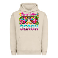 Pigment French Oak life is better at the beach Urban Hoodie - texasbilliewilder