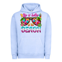 Pigment Grape Ice life is better at the beach Urban Hoodie - texasbilliewilder