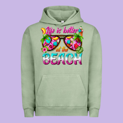 Life Is Better At The Beach Urban Hoodie Designed By Texasbilliewilder