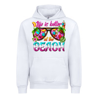 White life is better at the beach Urban Hoodie - texasbilliewilder